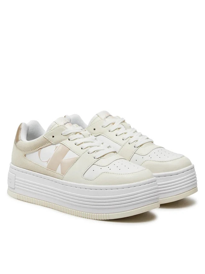 CALVIN KLEIN 14820LC DAMA BLANCA BEIGE PLATAFORMA