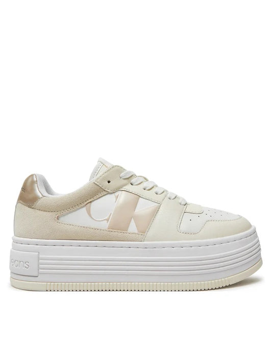 CALVIN KLEIN 14820LC DAMA BLANCA BEIGE PLATAFORMA