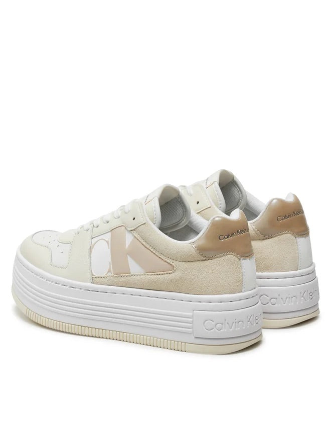 CALVIN KLEIN 14820LC DAMA BLANCA BEIGE PLATAFORMA